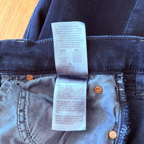 Mother Jeans Size 27 The Stunner Zip Two Step Fray Holding Hands Dark Wash - Picture 14 of 16